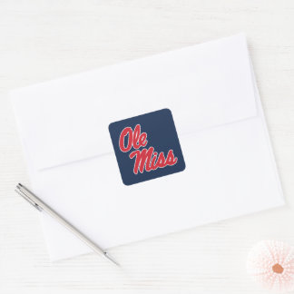 Universiteit van Mississippi | OLE Miss Script Vierkante Sticker