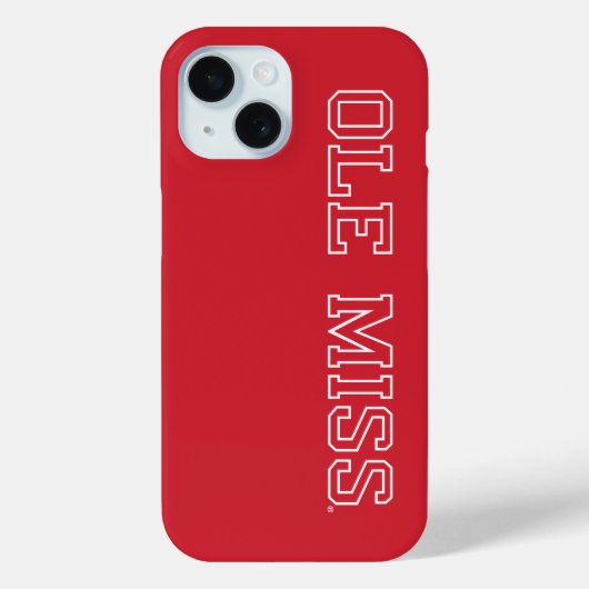 Universiteit van Mississippi | Ole Miss Wordmark Case-Mate iPhone Case (Achterkant)