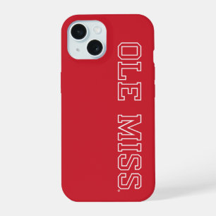 Universiteit van Mississippi Ole Miss Wordmark iPhone 15 Hoesje