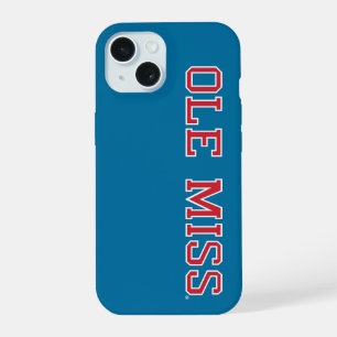 Universiteit van Mississippi   Ole Miss Wordmark iPhone 15 Hoesje