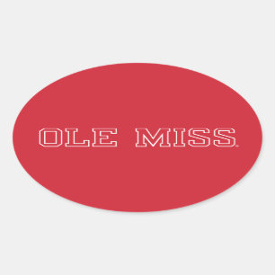 Universiteit van Mississippi   Ole Miss Wordmark Ovale Sticker
