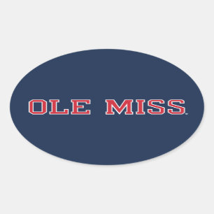 Universiteit van Mississippi   Ole Miss Wordmark Ovale Sticker
