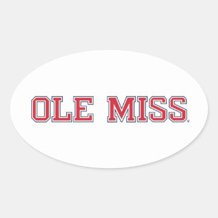 Universiteit van Mississippi   Ole Miss Wordmark Ovale Sticker