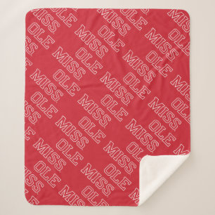 Universiteit van Mississippi   Ole Miss Wordmark Sherpa Deken