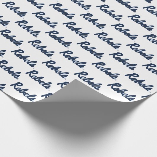 Universiteit van Mississippi | Rebels Script Cadeaupapier (Hoek)
