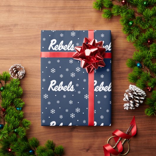 Universiteit van Mississippi | Rebels Script Cadeaupapier (Feestdagen Geschenken)
