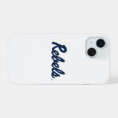 Universiteit van Mississippi | Rebels Script iPhone 15 Hoesje (Achterkant horizontaal)