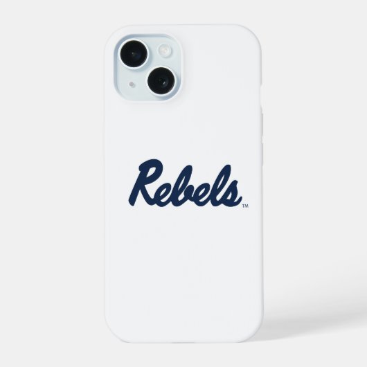 Universiteit van Mississippi | Rebels Script iPhone 15 Hoesje (Achterkant)
