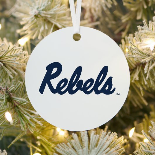 Universiteit van Mississippi | Rebels Script Metalen Ornament (Insitu)