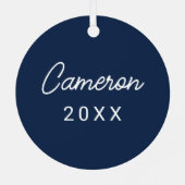 Universiteit van Mississippi | Rebels Script Metalen Ornament (Achterkant)