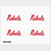 Universiteit van Mississippi | Rebels Script Ovale Sticker (Vel)