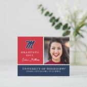 Universiteit van Mississippi | Script M Aankondigingskaart (Staand voorkant)