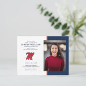 Universiteit van Mississippi | Script M Aankondigingskaart (Staand voorkant)