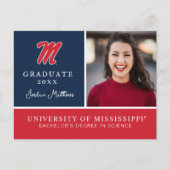 Universiteit van Mississippi | Script M Aankondigingskaart (Voorkant)
