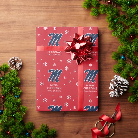 Universiteit van Mississippi | Script M Cadeaupapier (Feestdagen Geschenken)