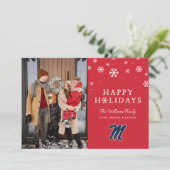 Universiteit van Mississippi | Script M Feestdagenkaart (Staand voorkant)