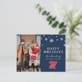 Universiteit van Mississippi | Script M Feestdagenkaart (Staand voorkant)