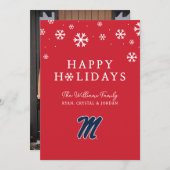 Universiteit van Mississippi | Script M Feestdagenkaart (Voorkant / Achterkant)