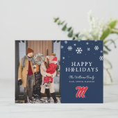 Universiteit van Mississippi | Script M Feestdagenkaart (Staand voorkant)