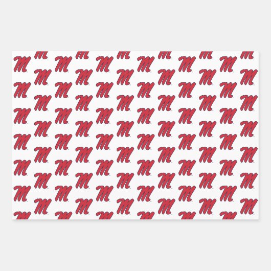 Universiteit van Mississippi | Script M Inpakpapier Vel (Voorkant)