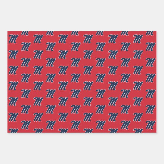 Universiteit van Mississippi | Script M Inpakpapier Vel (Voorkant 2)