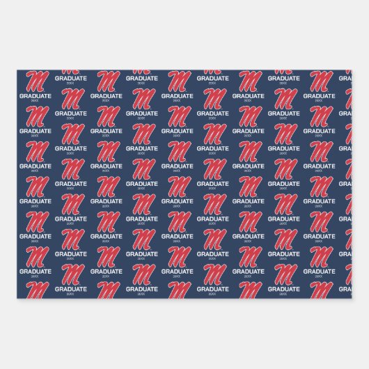 Universiteit van Mississippi | Script M Inpakpapier Vel (Voorkant 2)