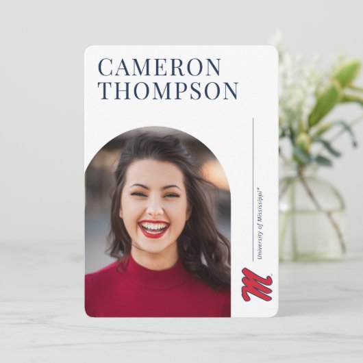 Universiteit van Mississippi | Script M Kaart (Staand voorkant)