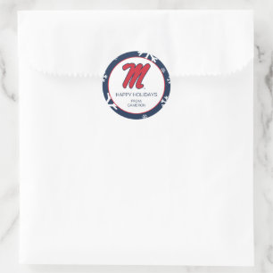 Universiteit van Mississippi Script M Ronde Sticker