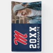 Universiteit van Mississippi | Script M Spandoek (Verticaal)