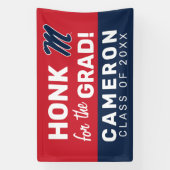 Universiteit van Mississippi | Script M Spandoek (Verticaal)