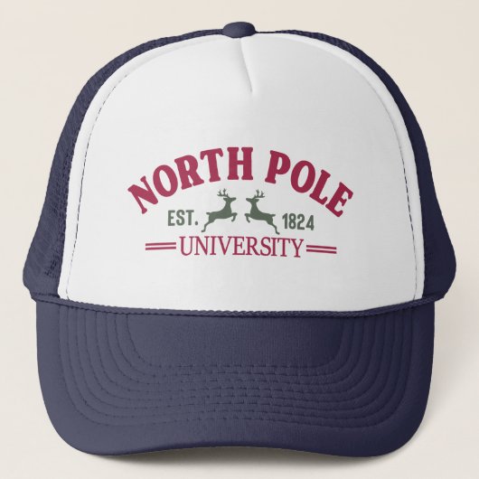 Universiteit van Noordpool Funny kerstcadeau Trucker Pet (Voorkant)