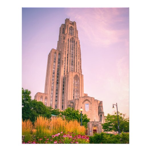Universiteit van Pittsburgh, kathedraal van het le Foto Afdruk (Voorkant)