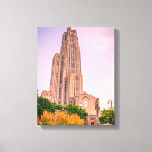 Universiteit van Pittsburgh, kathedraal van Leren Canvas Afdruk