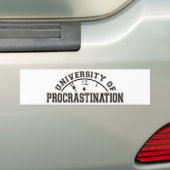 Universiteit van Procrastination Bumpersticker (Op auto)