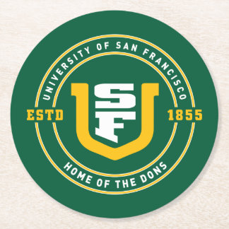 Universiteit van San Francisco Ronde Kartonnen Onderzetter