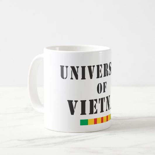 Universiteit van Vietnam stencil mok (Voorkant links)