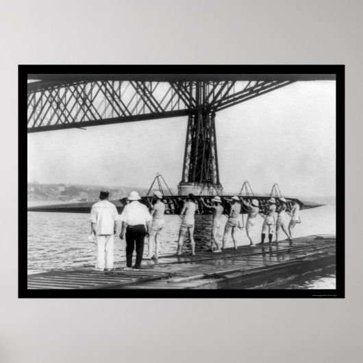 Universiteit van Wisconsin Varsity Rowing 1914 Poster (Voorkant)