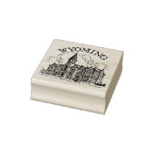 Universiteit van Wyoming Hall of Languages Rubberstempel (Stempel)