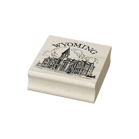 Universiteit van Wyoming Hall of Languages Rubberstempel (Stempel)