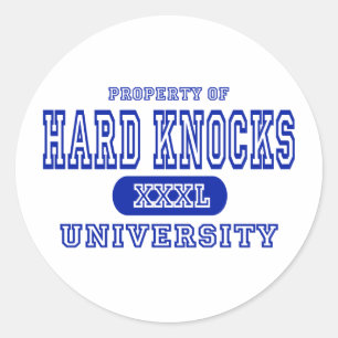 Universiteit voor hardknokken ronde sticker