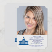 Universiteitsgebouw Foto Afstuderen Uitnodiging (Voorkant / Achterkant)