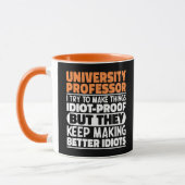Universiteitsprofessor Ik probeer het grappig te m Mok (Links)