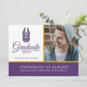 University at Albany Great Dane Mascotte Hoofd Kaart (Staand voorkant)