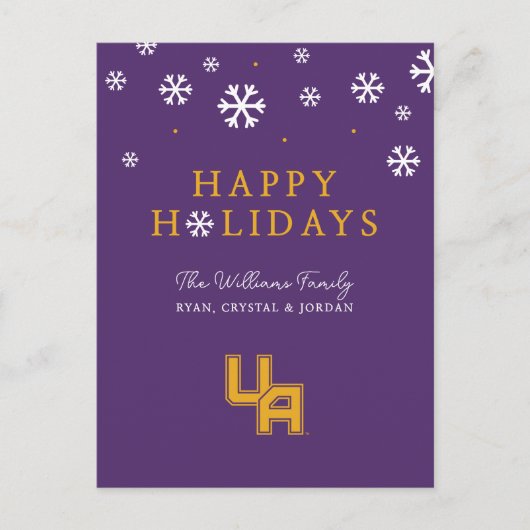 University at Albany Initiaal Logo Feestdagenkaart (Voorkant)