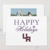 University at Albany Initiaal Logo Feestdagenkaart (Voorkant / Achterkant)