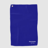University Golf Team Navy Blue en White Golfhanddoek (Voorkant)