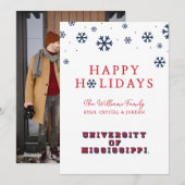 University of Mississippi | Bloktype Feestdagenkaart (Voorkant / Achterkant)
