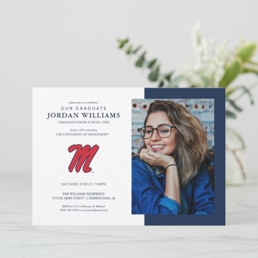 University of Mississippi | Script M Aankondiging (Staand voorkant)