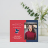 University of Mississippi | Script M Aankondigingskaart (Staand voorkant)