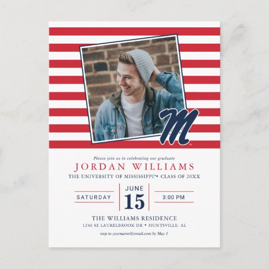 University of Mississippi | Script M Aankondigingskaart (Voorkant)